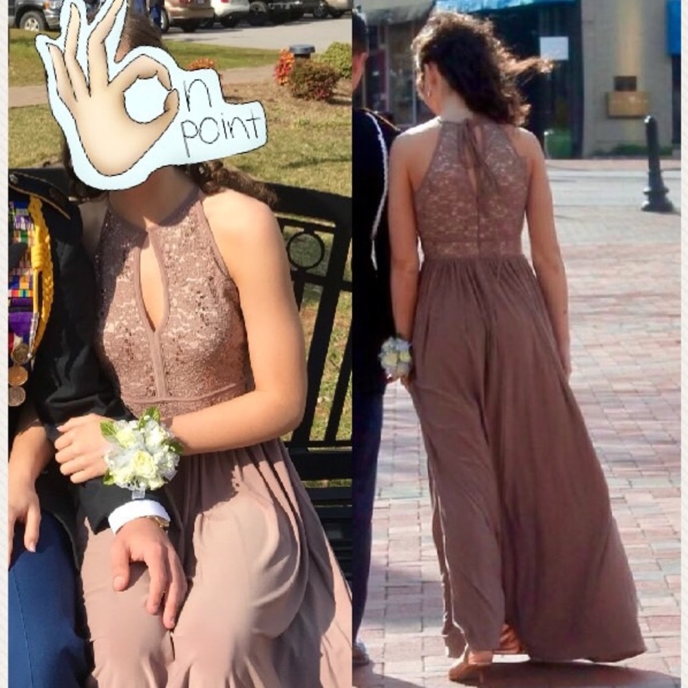 Nudish Pink Prom Dress